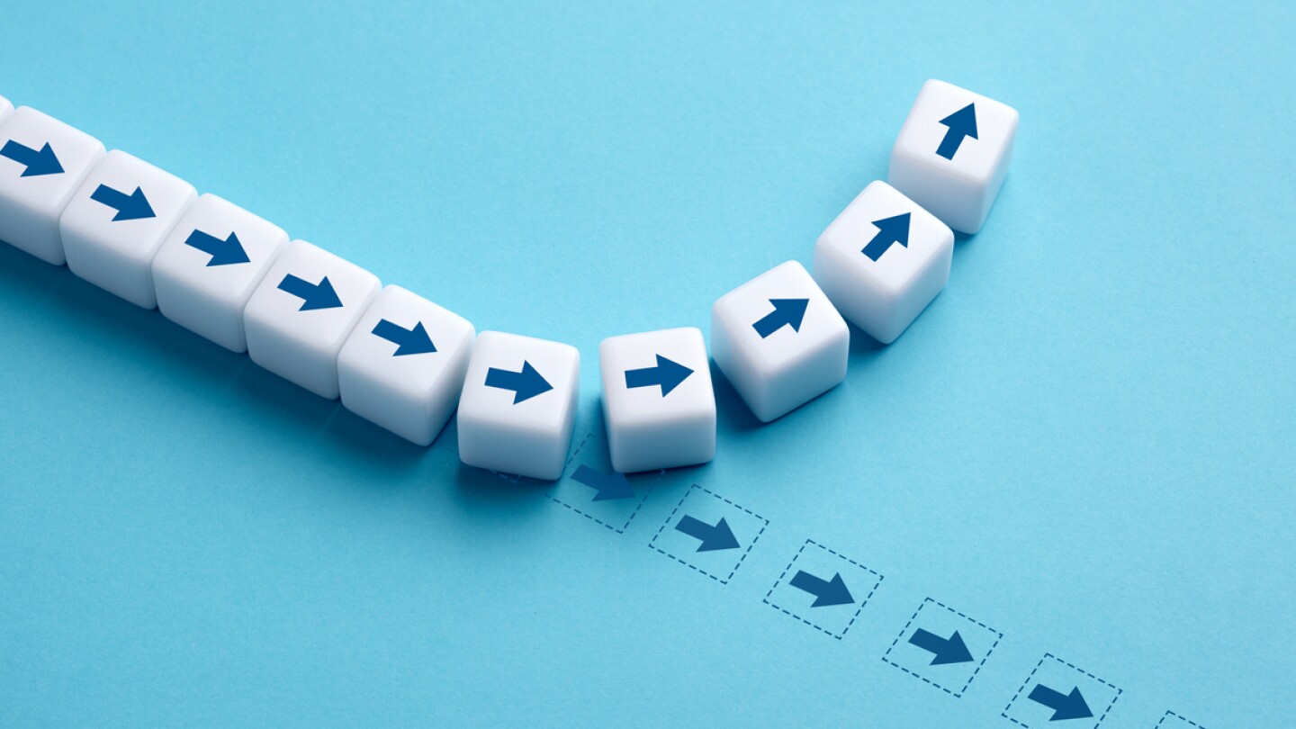 Deviation from the plan, path or norms. Choosing an alternative way, changing the plans and flexibility.