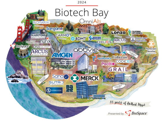 Vector Map Biotech Biotech Bay - BioSpace