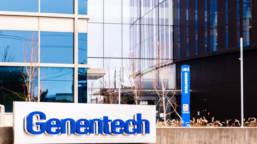 Dec 3, 2019 South San Francisco / CA / USA - Genentech headquarters in San Francisco Bay Area; Genentech, Inc., is an American biotechnology corporation which became a subsidiary of Roche in 2009