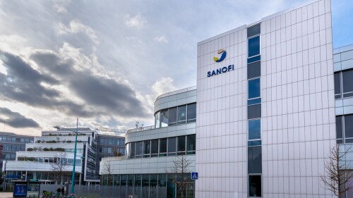Gentilly, France, March 21, 2021: Exterior view of the Sanofi headquarters building. Sanofi is a French multinational company specializing in the health sector