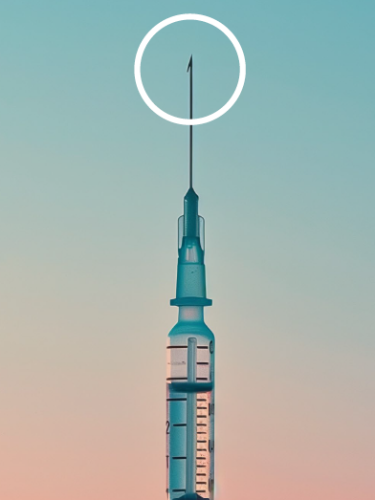 Generative AI image of hooked syringe