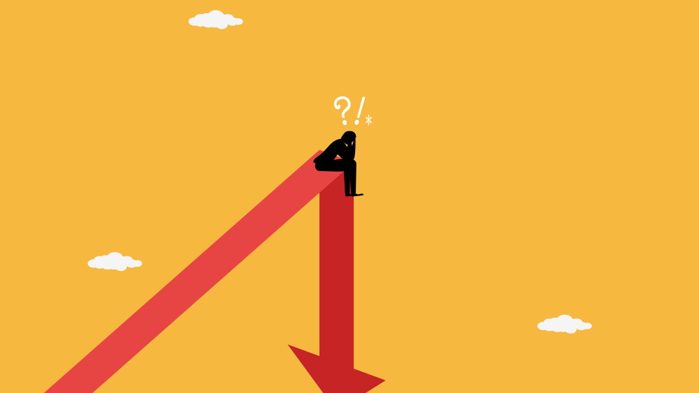 Businessmen are stressed because they're stuck with overpriced stocks