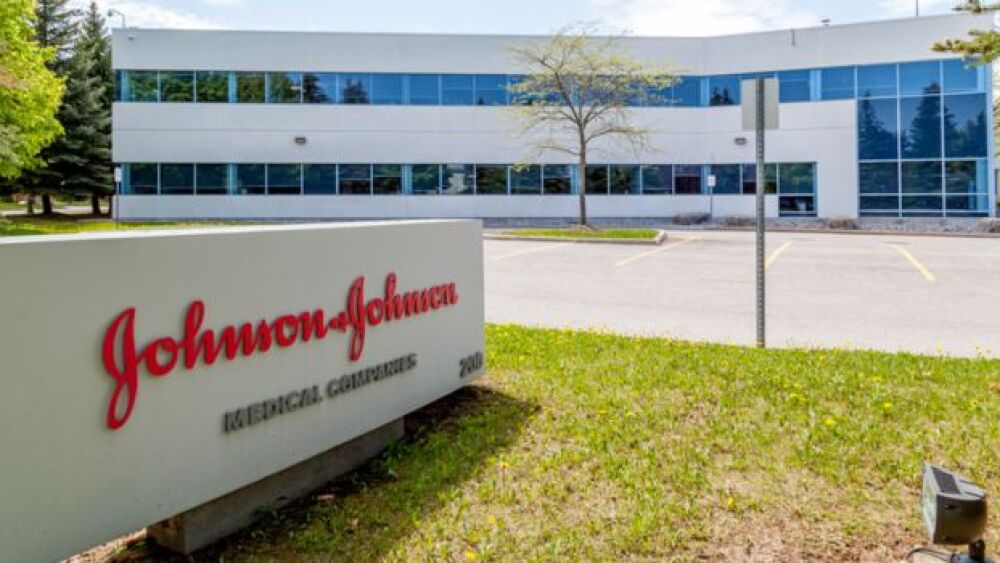 Pictured: Johnson & Johnson Sign/iStock, JHVEPhoto