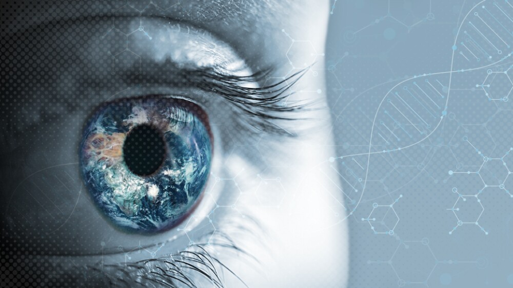 An eye and DNA