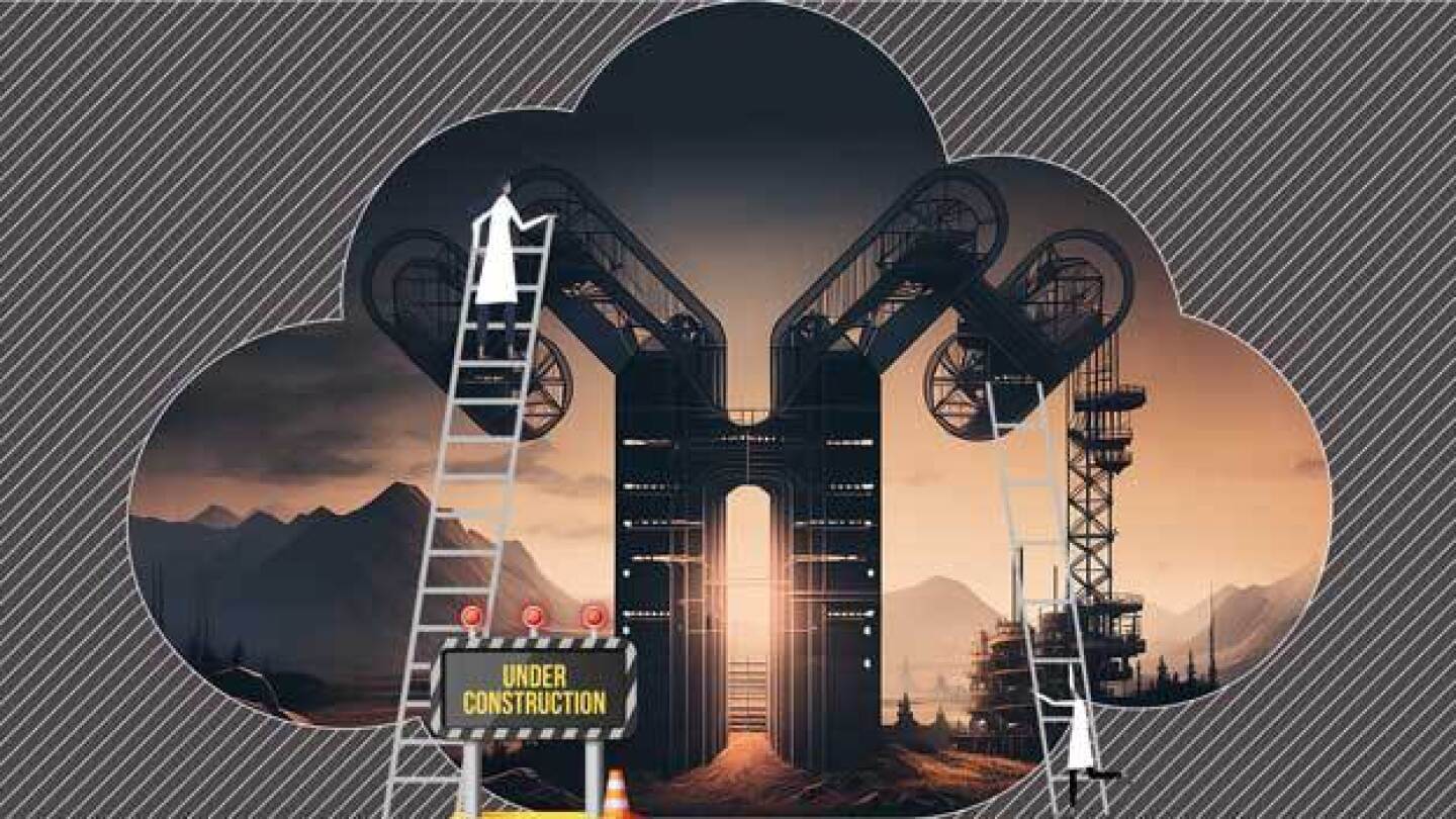 Pictured: An antibody-drug conjugate under construction by two scientists/ Nicole Bean for BioSpace