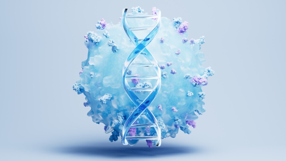 Lymphocytes and biomedical concept, 3d rendering. 3D illustration.