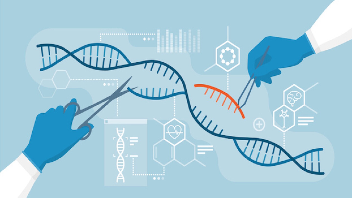 DNA and genome editing concept/iStock, elenabs