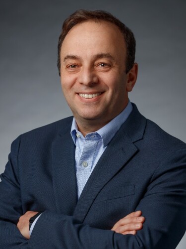 Head shot of Carlos Doti, vice president and head of medical affairs for the U.S. oncology business unit at AstraZeneca