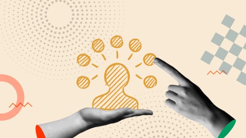 Illustration of collaborative teamwork featuring human hands in retro collage