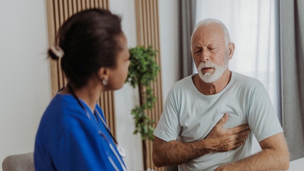 Senior man visiting his doctor