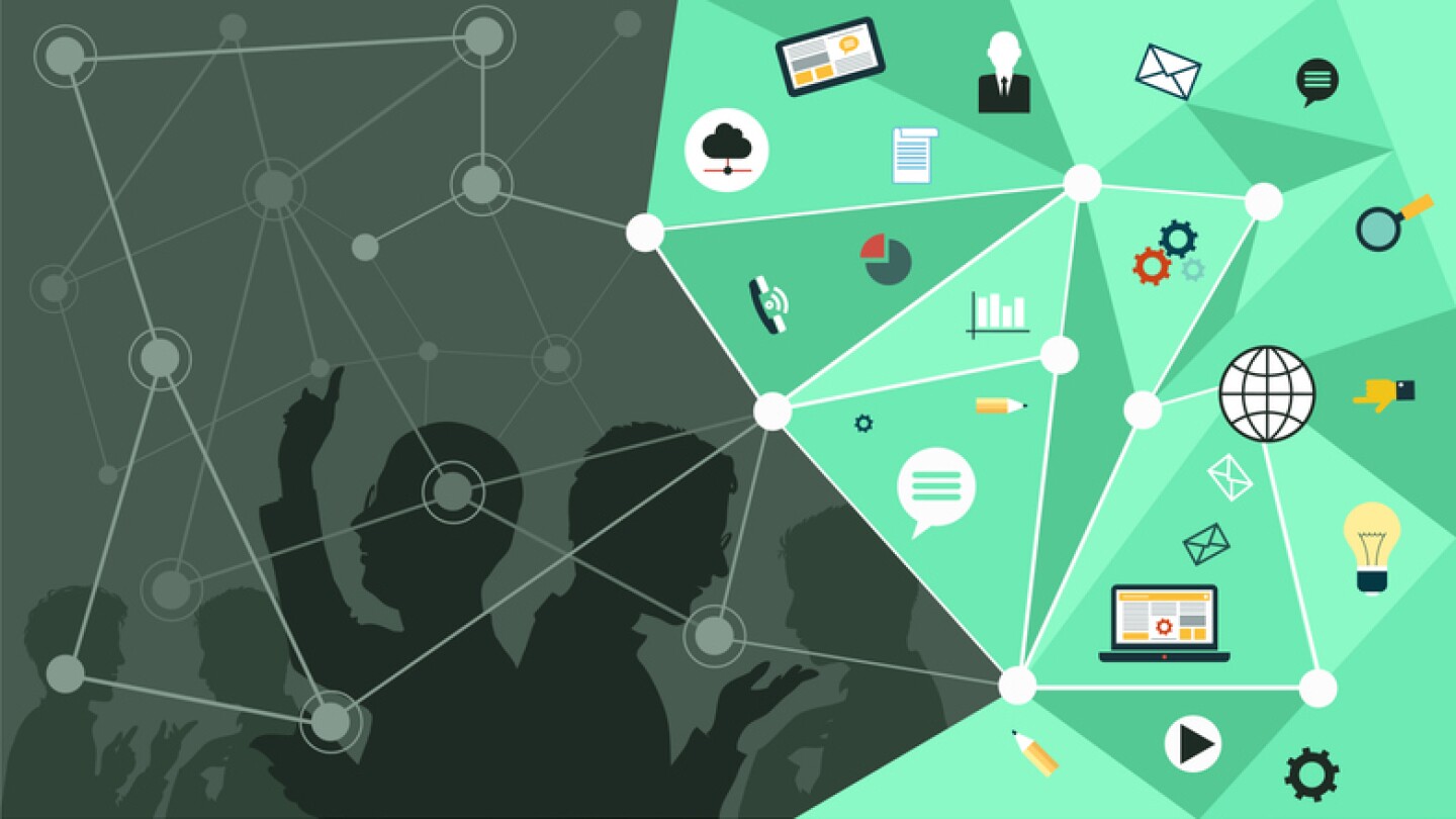 Vector. Modern backgrounds. Mind Map Team - Illustration