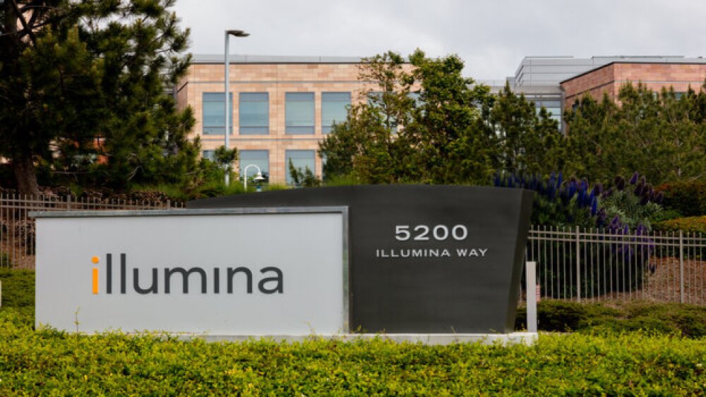 Pictured: Illumina signage outside its office in California