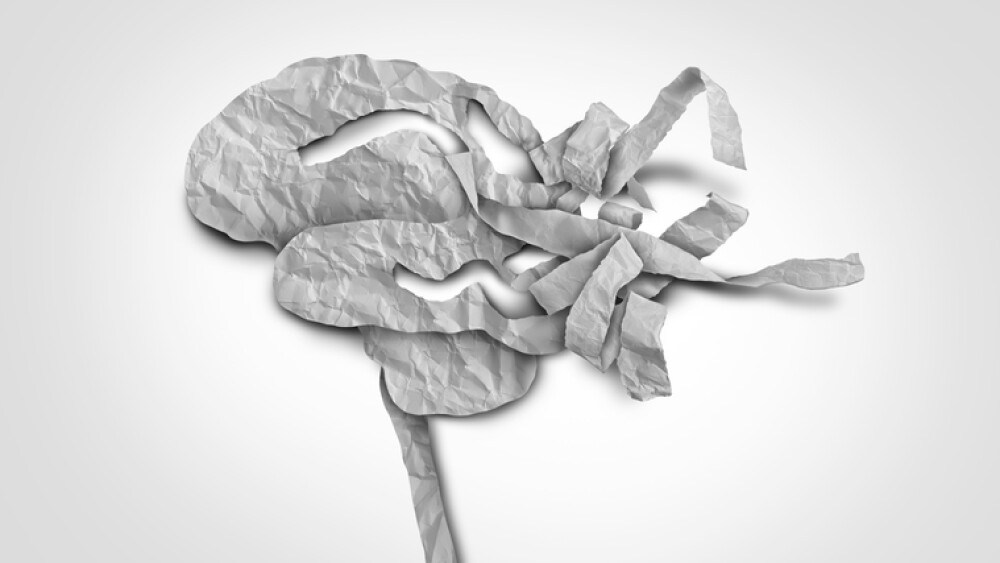 neurodegenerative diseases as Alzheimer's Disease Parkinson's Disease and Multiple Sclerosis or MS representing Huntington's Disease and Stress or anxiety and dementia as a brain disorder neurology and psychiatry symbol
