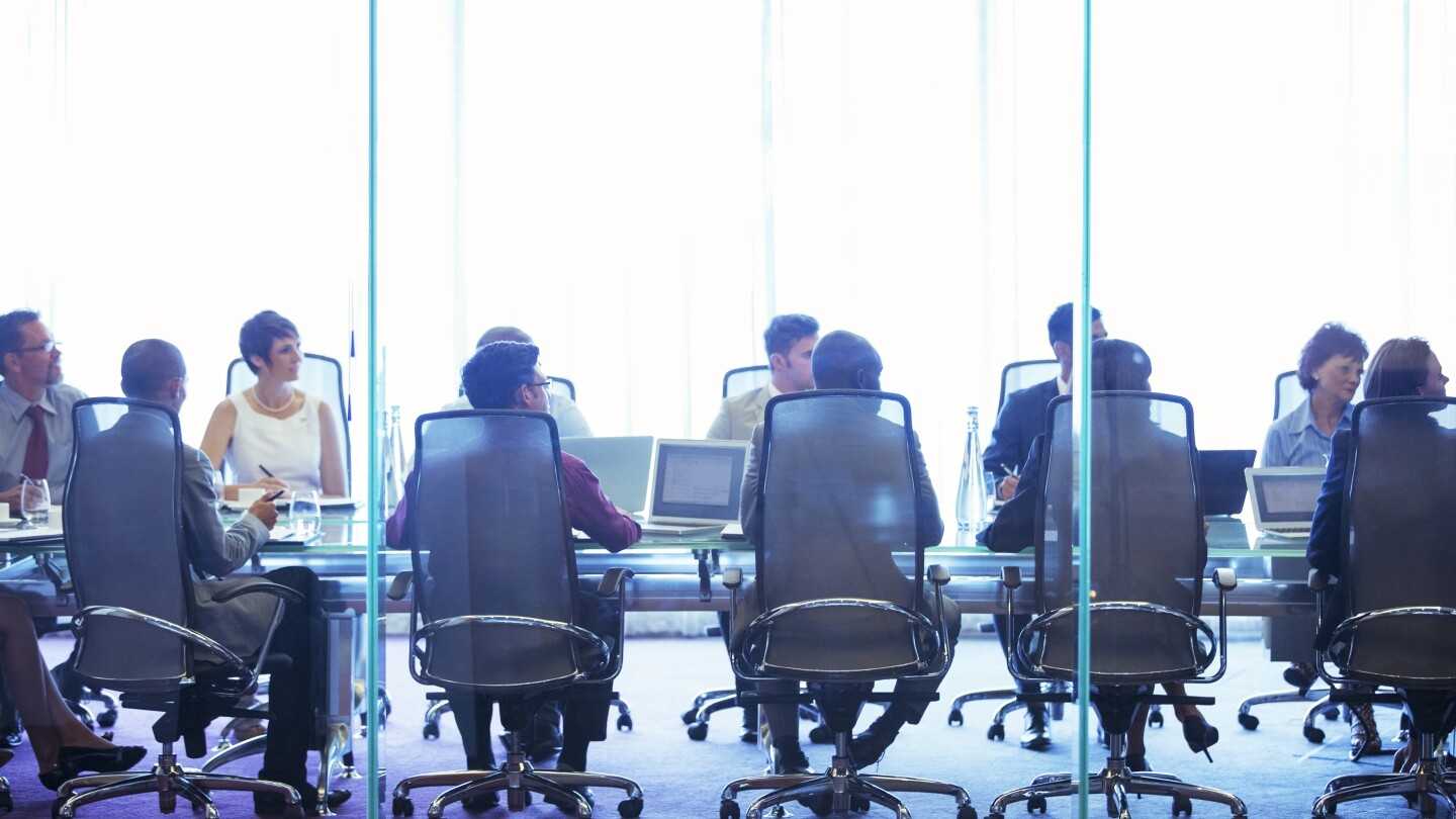 Business people holding a meeting in a conference room