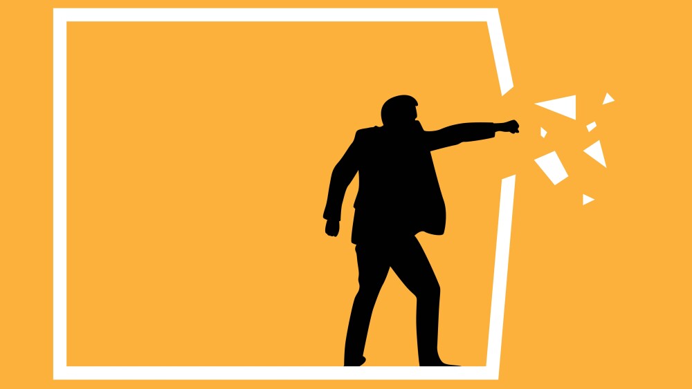 People determined to be free, freedom and confinement vector art
