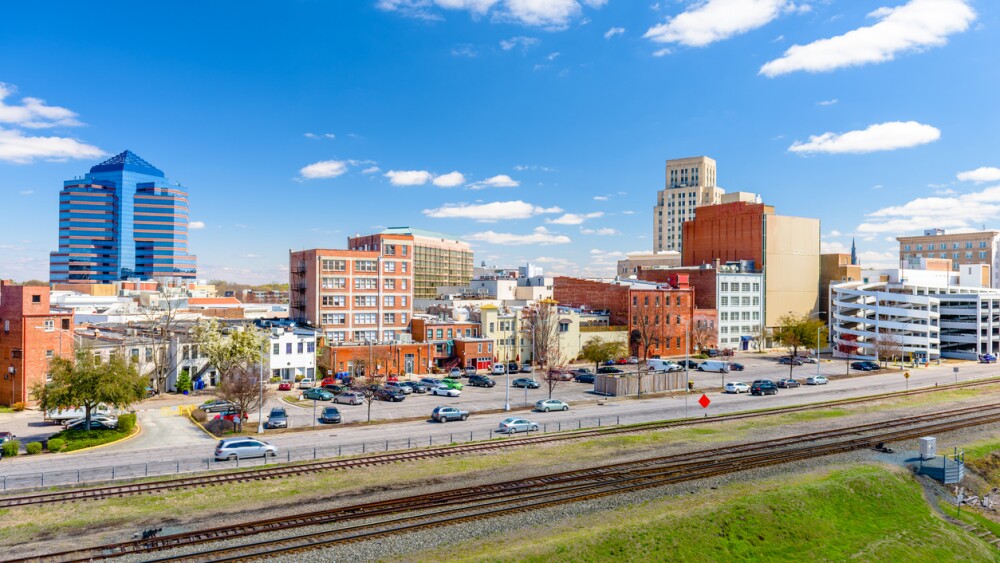 Photo of Durham, North Carolina, USA downtown cityscape