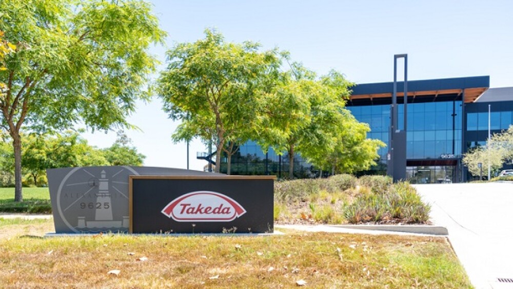 Pictured: A sign in front of a Takeda building/iSt