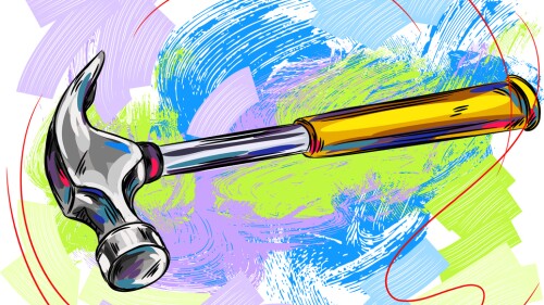 Steel Hammer,eps 8, all elemnts are in seperate layers and grouped. Please visit my portfolio for more options.