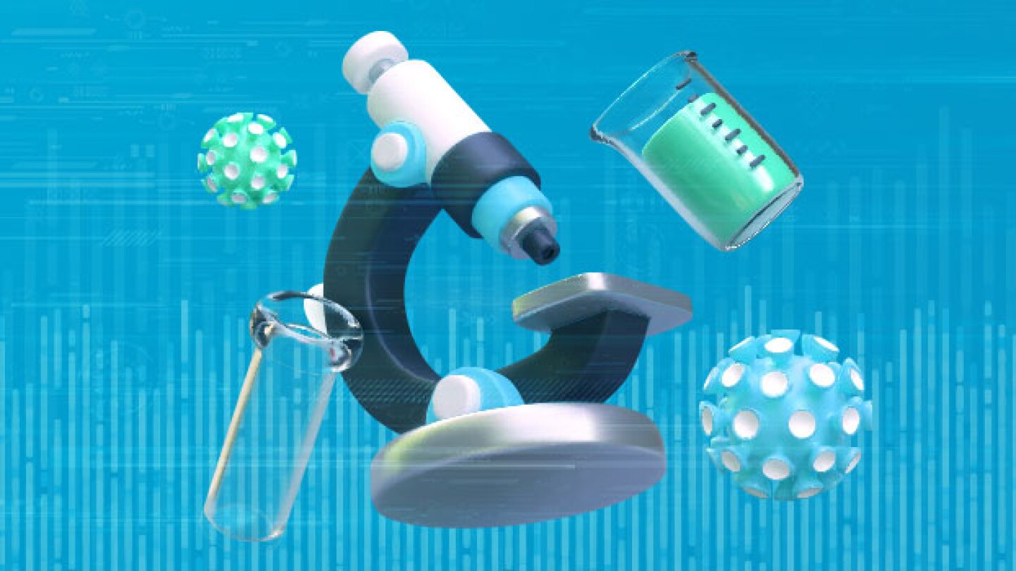 Pictured: Biopharma items with cyber accents