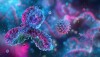 Antibodies, immunoglobulin Ig proteins 3D medical image. Immune system, IgM, IgG, IgE, IgD, IgA antibodies glycoproteins, specific antigens against virus. Vital components of the immunity responce