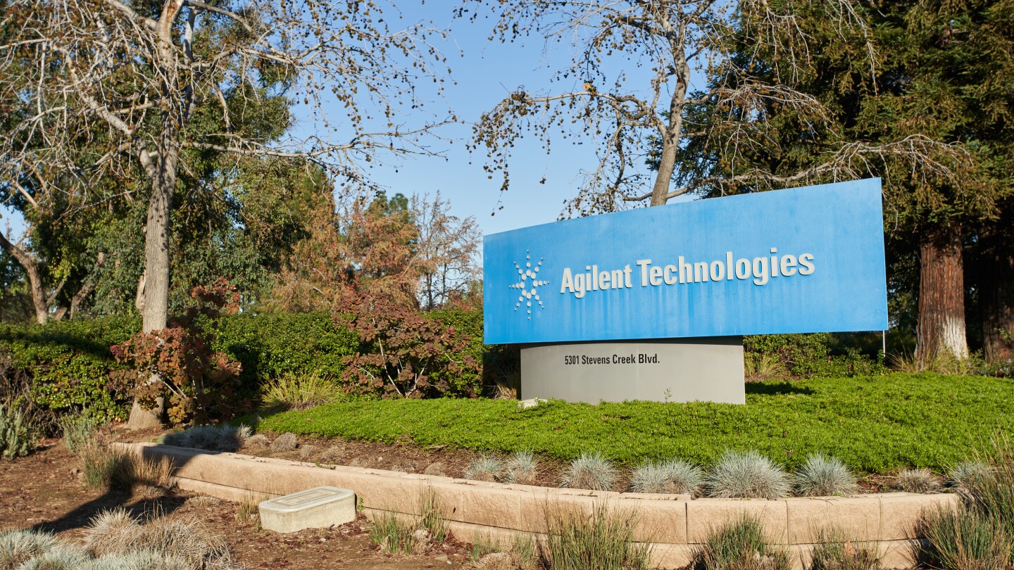 Agilent's signage at its office in California 