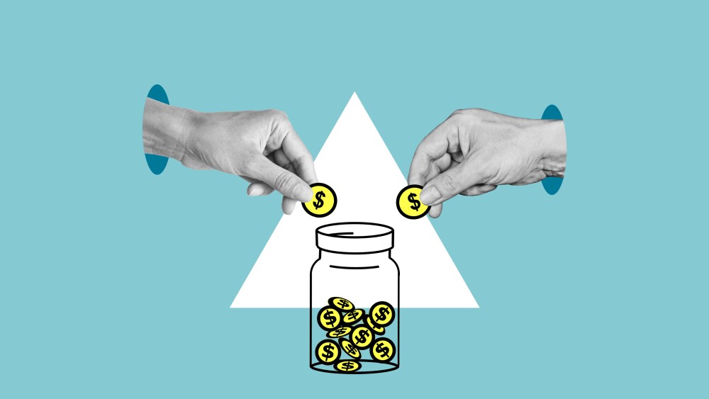 Fund raising Capital Donation. Funds Support Concept. Fundraising. Collecting donations in jar.