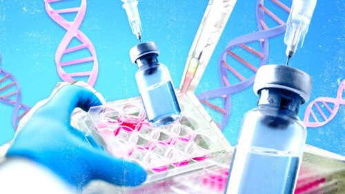 Pictured: A collage representing cell and gene the