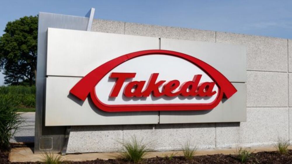 Pictured: Takeda Pharmaceutical sign/iStock, jetci