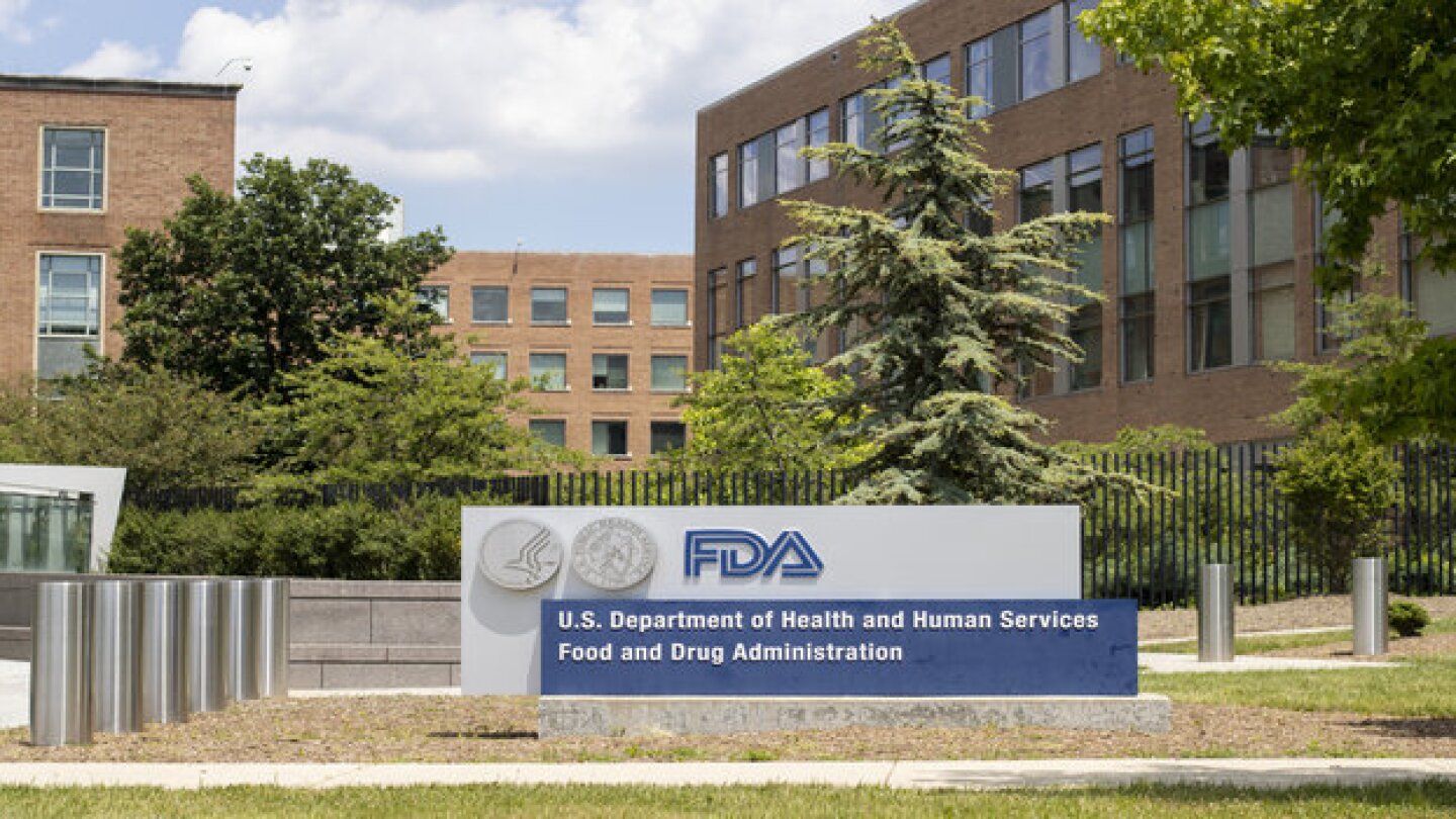 FDA signage at its headquarters in Maryland