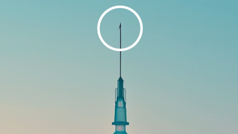 Generative AI image of hooked syringe