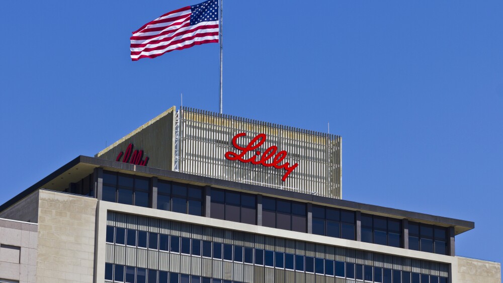Indianapolis, U.S. - April 16, 2016: Eli Lilly and Company World Headquarters. Lilly makes Medicines and Pharmaceuticals VII
